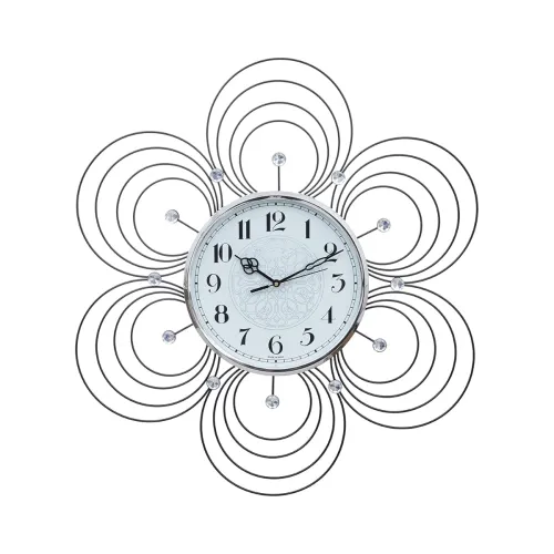 Image of CHRONIKLE Floral Diamond Crystal Wall Clock