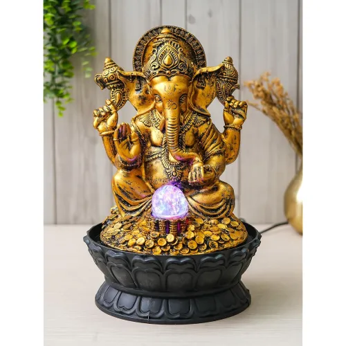 Image of CHRONIKLE Polyresin Ganesha Idol Tabletop Indoor Home Decor
