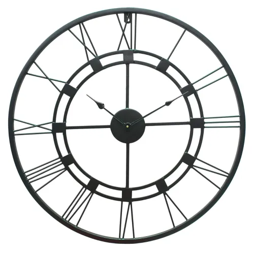 Image of CHRONIKLE Wrought Iron Roman Numeral Wall Clock