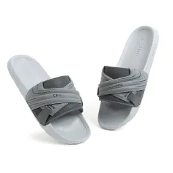 CHUPPS Vertex Black Drift Orthopedic Slippers | Soft Footpharma Footbed