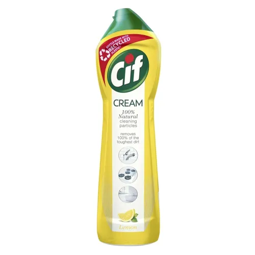 Image of Cif Abrasive Surface Cleaner Cream, Lemon 500 ml