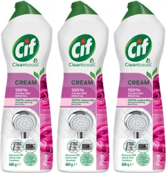 Cif Pink Cleanboost Cream, For Tough Dirt Removal, (660 ml, Pack of 3)