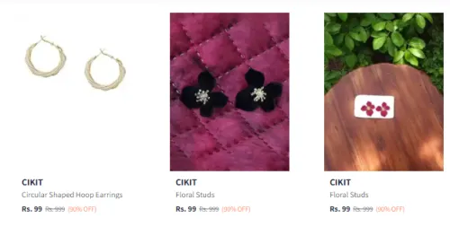 Image of Cikit Women's Earrings Starting at ₹99