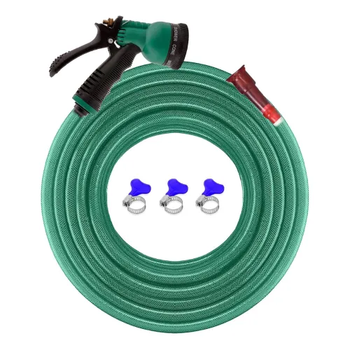 Image of Cinagro 30 Meter, 0.5 Inch, 3 Layer Braided PVC Garden Hose Pipe, Green
