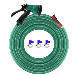 Cinagro 30 Meter, 0.5 Inch, 3 Layer Braided PVC Garden Hose Pipe, Green