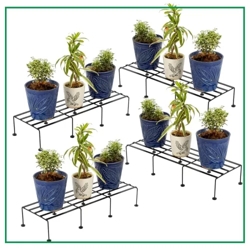 Image of CINAGRO Anti-Rust Metal Plant Stand (4-Pack)