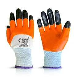 Cinagro Reusuable Garden Gloves for Gardening Work, Plant Care, Orange