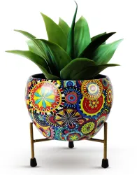 Cinagro ZenBloom Metal Planter Pot Set