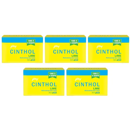 Image of Cinthol Lime Bath Soap Pack of 5 – 150g Each