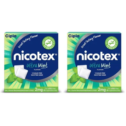 Image of Cipla Nicotex Nicotine Gums 2mg (PO8)