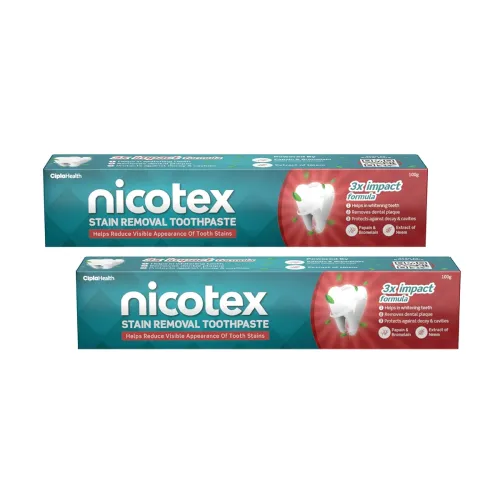 Image of Cipla Nicotex Stain Removal Toothpaste 100G (Pack Of 2)