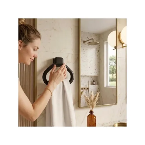 Image of CIPLA PLAST Modern Wall Mounted Towel Ring Holder 