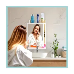 CIPLA PLAST Rich Look Bathroom Cabinet with Mirror White