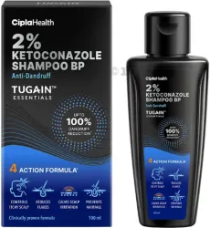 Cipla Tugain 2% Ketoconazole Anti-Dandruff Shampoo (100ml)