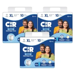 CIR Classic Adult Diaper Pants Style | Adult Diapers XL Size (Extra Large) |Waist Size (101-155 cm | 40\-61\) |8 hr Ab