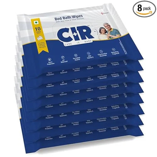 Image of CIR Soft Body Cleansing Wet Bed Bath Wipes for Adults