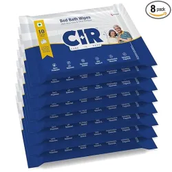 CIR Soft Body Cleansing Wet Bed Bath Wipes for Adults