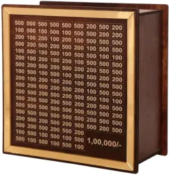 CIRCADIAN 1,00,000 Rupees Money Saving Coin Piggy Bank | Piggy Bank with Easy Tracking Coin Bank (Brown)