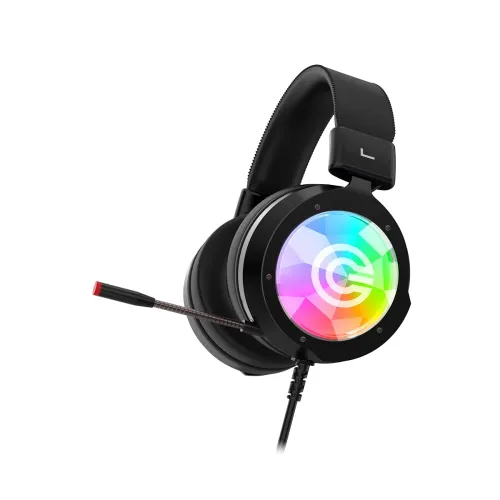 Image of Circle Aura Magnus Wired Gaming Over Ear USB Headphones, RGB LED, 57mm Drivers, Virtual 7.1 Surround Sound, 2.2 Meter Ca
