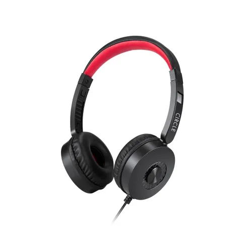 Image of Circle Xplode 101 Wired On-Ear Headphones with Mic – 40mm Neodymium Drivers, 3.5mm Single Pin, Inline Volume Control, So
