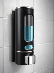 Citrine Premium Wall Mounted Soap Dispenser 400ml | Manual Liquid Hand Wash Dispenser 400 ml Liquid, Conditioner, Gel, Shampoo, Soap, Foam Dispenser (Black)