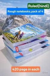 City King ECONOMY A4 Notebook Ruled 1591 Pages (Multicolor, Pack of 4)