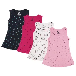 CLAP Baby Girl's Midi Dress (Pack of 4)