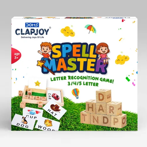 Image of Clapjoy Wooden Spelling Games for Kids with Matching Letters