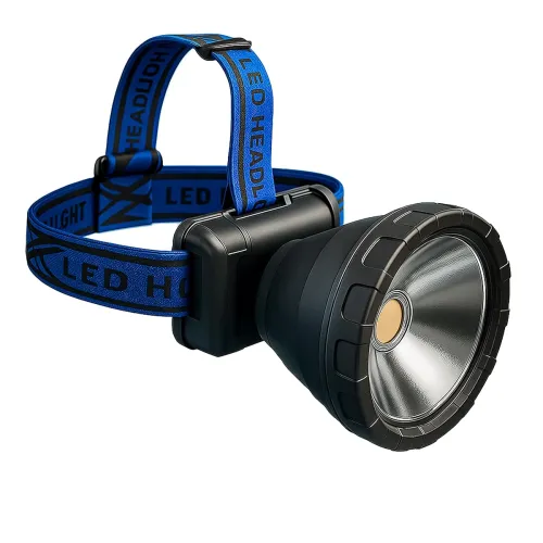 Image of CLAPONE Rechargeable Headlamp LED Head Torch Head Light Torch 90° Adjustable Blinking Feature for Fishing Camping Hiking
