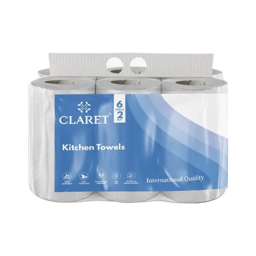 Image of Claret 6 in 1 Kitchen Towels (6 Rolls)