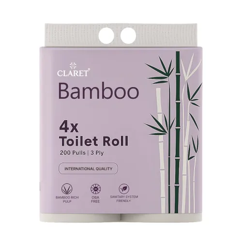 Image of Claret Bamboo 3-Ply Toilet Roll