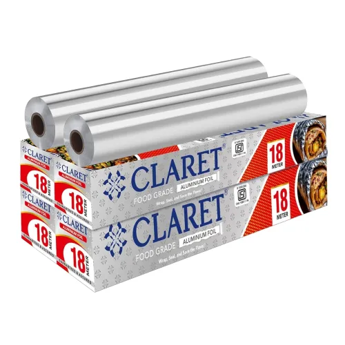 Image of Claret Food Grade Aluminium Foil Roll 18 Meter Pack of 4
