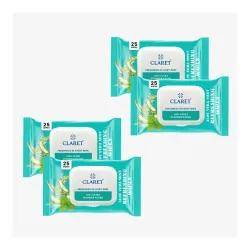 Claret Refreshing Wet Wipes (25 pulls * pack of 4)
