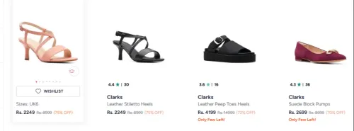 Image of Clarks Leather Heels Upto 75% Discount