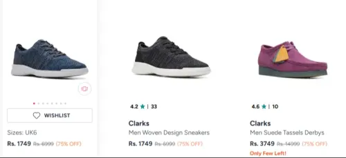 Image of Clarks Men's shoes Upto 75% Discount