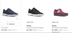 Clarks Mens shoes Upto 75% Discount