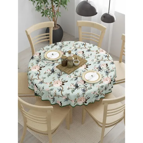 Image of Clasiko 100% Cotton 6 Seater Round Table Cover