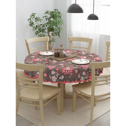 Image of Clasiko Cotton 6 Seater Round Table Cover