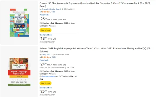 Image of Class 12 Book (Question Bank ) and more Upto Book upto 88% off From rs23 @ 23