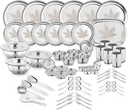 Classic Essentials 71-Piece Stainless Steel Dinner Set (Silver)