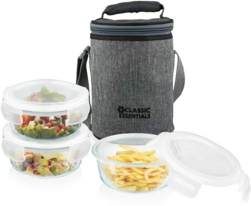 Image of Classic Essentials Boston Glass Lunch Box Set (1200ml)