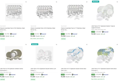 Image of Classic Essentials Dinner Set Minimum 60% Discount.