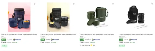 Image of Classic Essentials Lunch Boxes at minimum 70% Discount