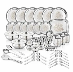 Classic Essentials Pack of 64 Stainless Steel Dinner Set