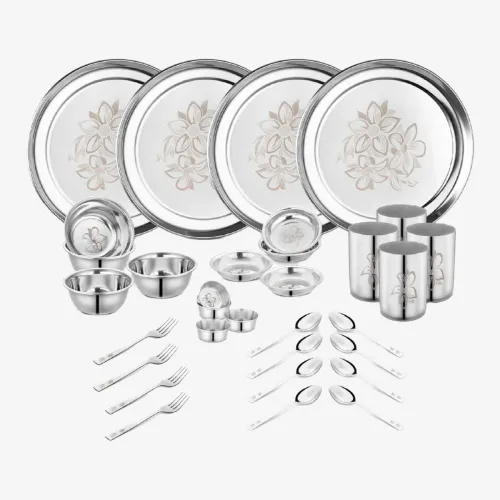 Image of Classic Essentials Pack of 32 Stainless Steel Dinner Set|Serves 4 People|Heavy