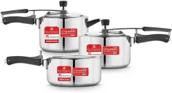 Classic Essentials Prochef Aluminium Inner Lid Pressure Cooker Combo Gas Stove Compatible 2 L, 3 L, 5 L