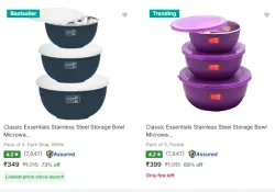 Classic Essentials Stainless Steel Bowls (Pack of 3) @ Start ₹349