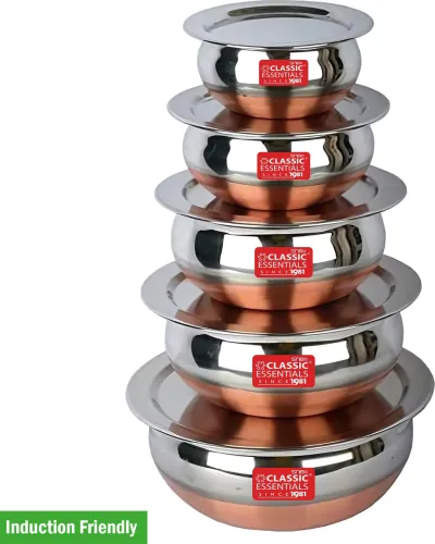 Image of Classic Essentials Stainless Steel Copper Base Cookware Set, 10-Piece