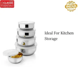 Classic Essentials Steel Fridge Container Pack of 5