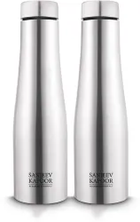 Classic Essentials Steel Puro Water Bottle 1000ml (Pack of 2) 1000 ml Steel Bottle (Pack of 2, Silver)